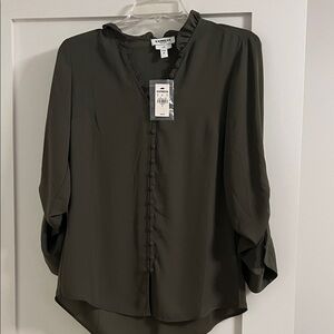 Express Women's Dark Green Blouse
